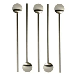 Cuillères à cocktail avec pailles Tor 20 cm Lot de 6, Acier inoxydable
