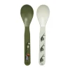 Cuillères Elsa Beskow Tomtebobarnen, lot de 2, Vert-blanc