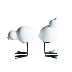 DBKD Décoration de Pâques Swedish Birds Lot de 2, White