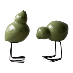 DBKD Décoration de Pâques Swedish Birds Lot de 2, Vert brillant