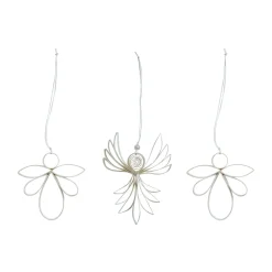 Décoration de Noël Engla 3 pièces, White