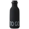 Design Letters bouteille TO GO, noir