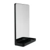 Design Letters Miroir mural avec étagère, Black