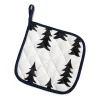 Dessous de plat matelassé Gran 21x21 cm, Blanc-noir