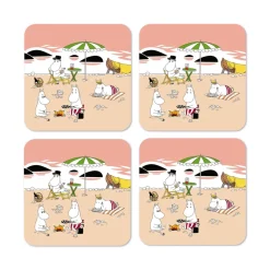 Dessous de verre Mumin été 2021 Lot de 4, Abricot-sand