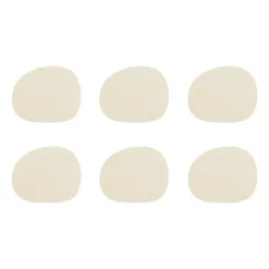 Dessous de verre Raw cuir lot de 6, Wam nude (beige)