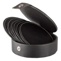 Dessous de verre Visby Ø10 cm Lot de 6, Noir