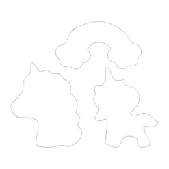 Emporte pièces Nordwik en forme de licorne, 3 pièces, Acier inoxydable