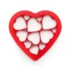 Emporte-pièce cœurs Lékué 24x25,2 cm, Rouge