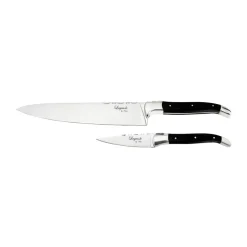 Ensemble couteau d’office et couteau de chef Laguiole By Hâws 2 pièces, Black Wood