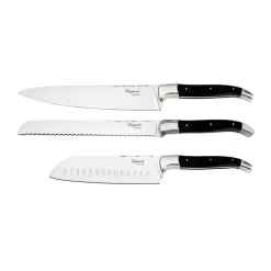 Ensemble de couteaux de chef Laguiole By Hâws 3 pièces, Black Wood