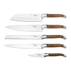 Ensemble de couteaux de chef Laguiole By Hâws 5 pièces, Olive