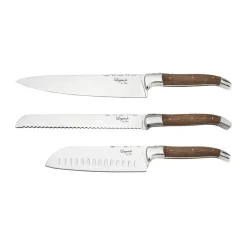 Ensemble de couteaux de chef Laguiole By Hâws 3 pièces, Chêne