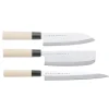Ensemble de couteaux Satake Houcho nakiri, sashimi & santoku, 3 pièces