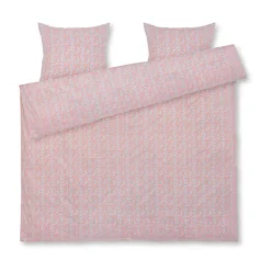 Ensemble de lit Pleasantly 220x220 cm, Bleu clair-rose