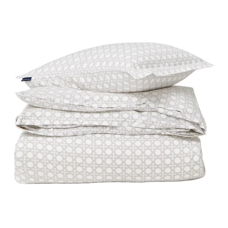 Ensemble de lit Rattan Printed 150x210 cm, White