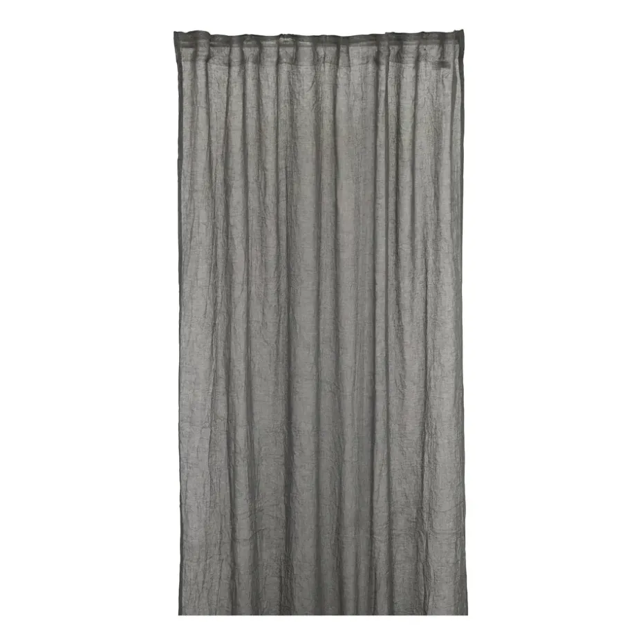 Ensemble de rideaux Mirja 130x275 cm, Noir-gris