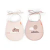 Ensemble de petits bavoirs Happy Clouds Tiny, lot de 2, Poudre