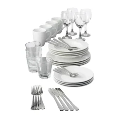 Ensemble de vaisselle et couverts Café 40 Pièces, 40 Pièces