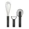 Ensemble d'ustensiles de cuisine Singles 3 pièces, Noir