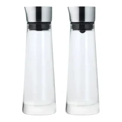 Ensemble sucrier et pot à lait Macchiato, Verre-acier inoxydable
