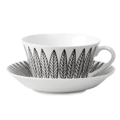 Ensemble tasse à thé Svart Salix cône, Tasse à thé + soucoupe