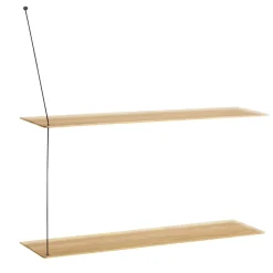 Etagère Stedge 80 cm, Chêne pigmenté blanc