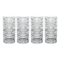 Ethno longdrinksVerre 43,4 cl Lot de 4, Transparent