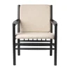 Fauteuil J147, Oak black painted-beige