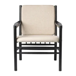 Fauteuil J147, Oak black painted-beige