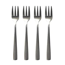 Fourchette à dessert Groovy Lot de 4, Acier inoxydable