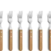 Fourchette Pizza lot de 6, Chêne