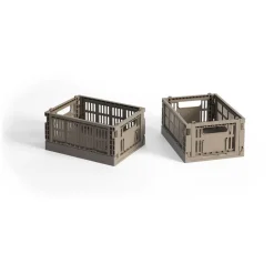 HAY Colour Crate Mini 13x17 cm, lot de 2, Warm grey