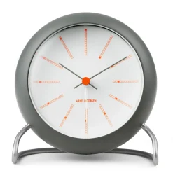 Horloge de table AJ Bankers Ø11 cm, Gris foncé