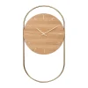 Horloge murale A-Wall 41x76 cm, Oak-brass
