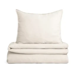 Housse de couette et taie d'oreiller Eggshell Muslin, 150x210 cm/50x60 cm