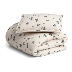 Housse de couette et taie d'oreiller Blueberry Muslin baby, 70x100 cm/40x45 cm