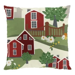 Housse de coussin Katthult 47x47 cm, Vert-rouge