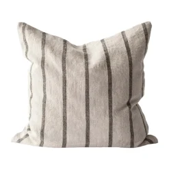 Housse de coussin Melvin 50x50 cm, Taupe rayé