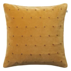 Housse de coussin Roma 50x50 cm, Jaune masala-cognac