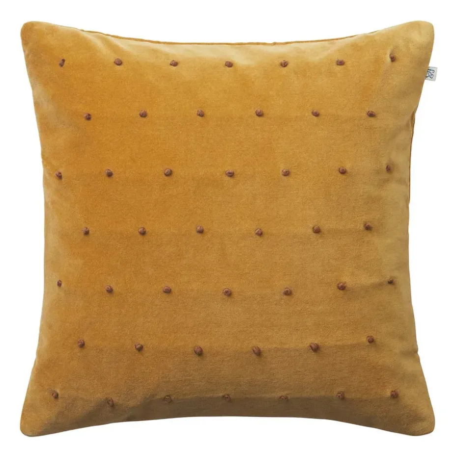 Housse de coussin Roma 50x50 cm, Jaune masala-cognac