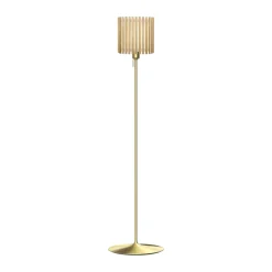 Lampadaire Komorebi medium, Chêne carré-Laiton brossé