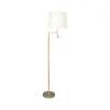 Lampadaire Orlando, beige, structure en laiton ancien
