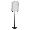 Lampadaire Softy 150 cm, Blanc mat-noir mat