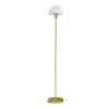 Lampadaire Vienda, Laiton-verre opale