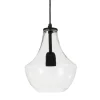 Lampe à suspension Hamilton 21 cm, transparent-noir