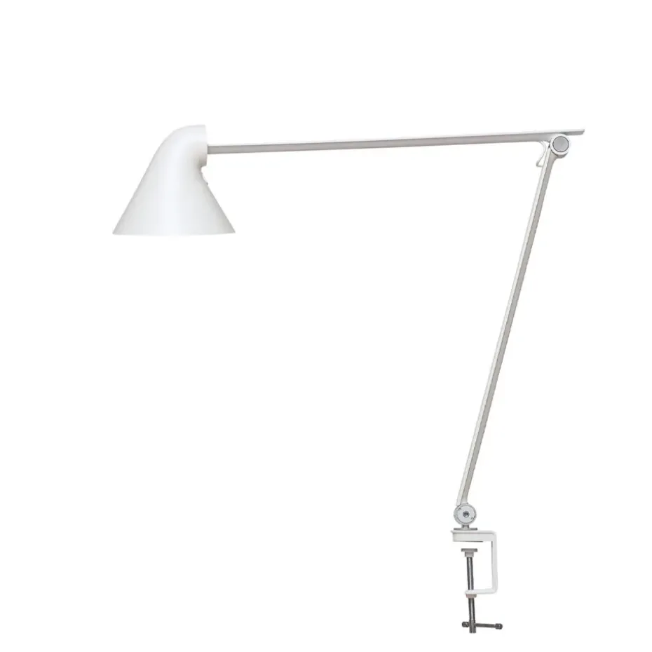 Lampe de bureau NJP, Blanc, clips, 2700k