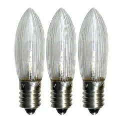 Lampe de rechange E10 universal-LED extérieur lot de 3, 0,2W 2100K non dimmable