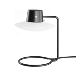 Lampe de table AJ Oxford 28 cm noir, Verre opale