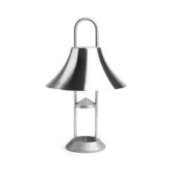 Lampe de table portable Mousqueton, Brushed stainless steel